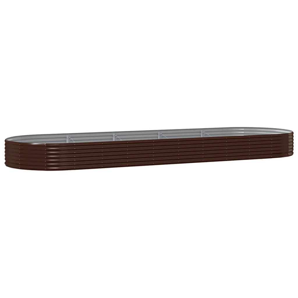 VidaXL Plantenbak 450x140x36 cm gepoedercoat staal bruin