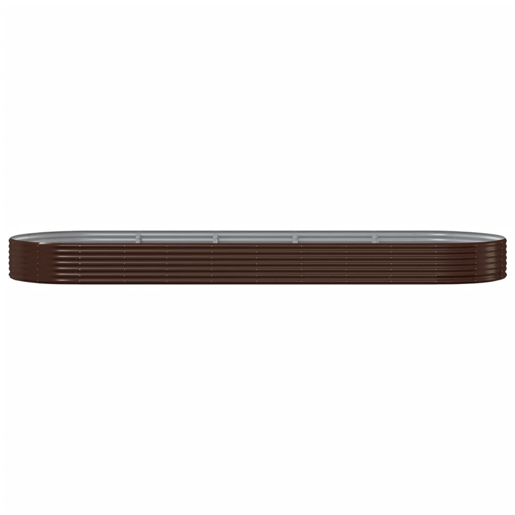 VidaXL Plantenbak 450x140x36 cm gepoedercoat staal bruin