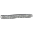 Vidaxl plantenbak 450x140x36 cm gegalvaniseerd staal zilverkleurig
