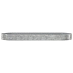 Vidaxl plantenbak 450x140x36 cm gegalvaniseerd staal zilverkleurig