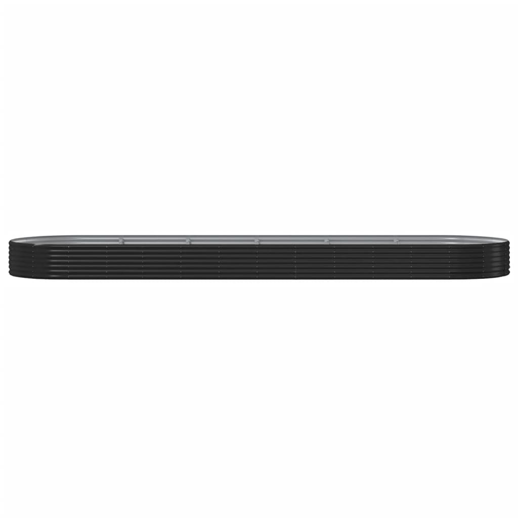 VidaXL Plantenbak 523x140x36 cm gepoedercoat staal antracietkleurig