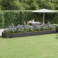 VidaXL Plantenbak 523x140x36 cm gepoedercoat staal antracietkleurig