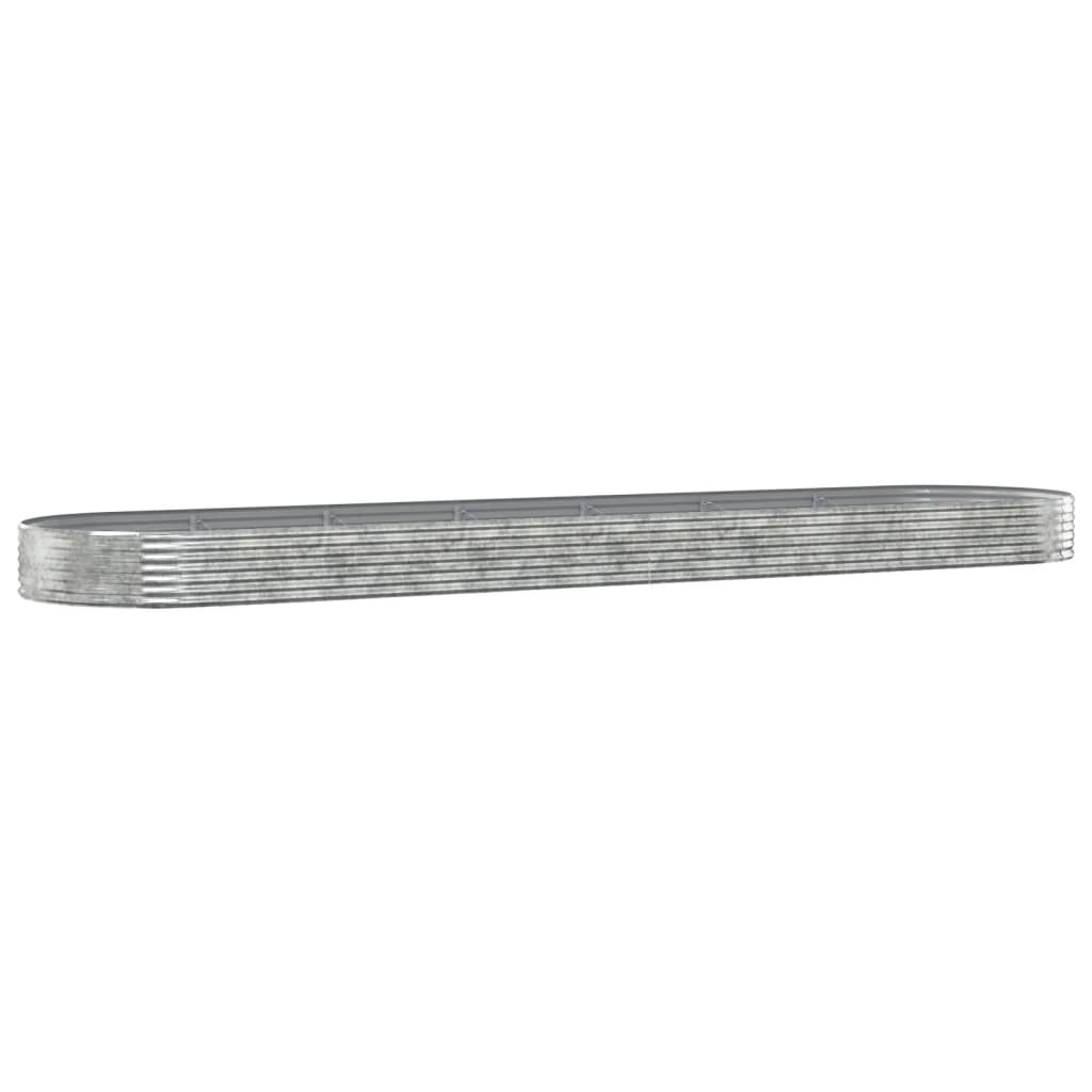 Vidaxl plantenbak 600x140x36 cm gegalvaniseerd staal antracietkleurig
