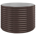 Vidaxl plantenbak 100x100x68 cm gegalvaniseerd staal bruin