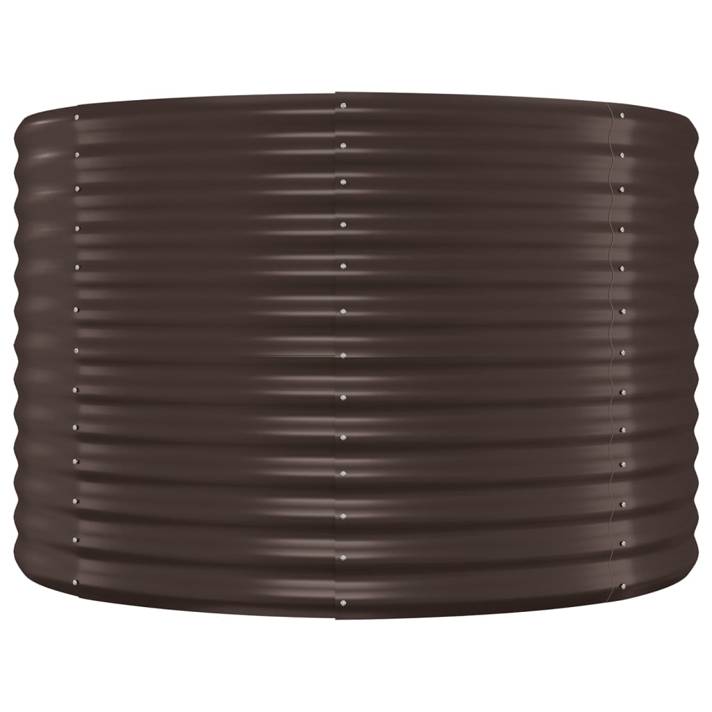 Vidaxl plantenbak 100x100x68 cm gegalvaniseerd staal bruin