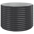 VidaXL Plantenbak 100x100x68 cm gepoedercoat staal antracietkleurig