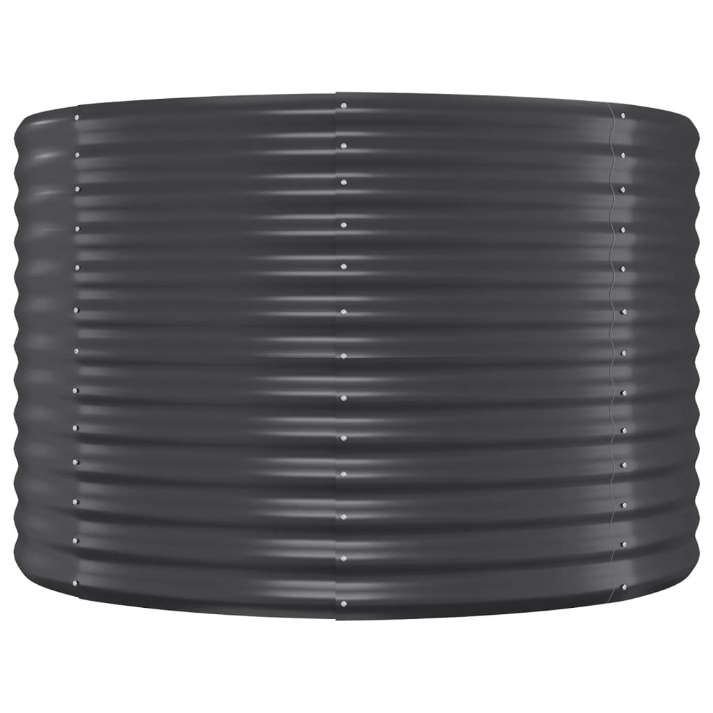 VidaXL Plantenbak 100x100x68 cm gepoedercoat staal antracietkleurig