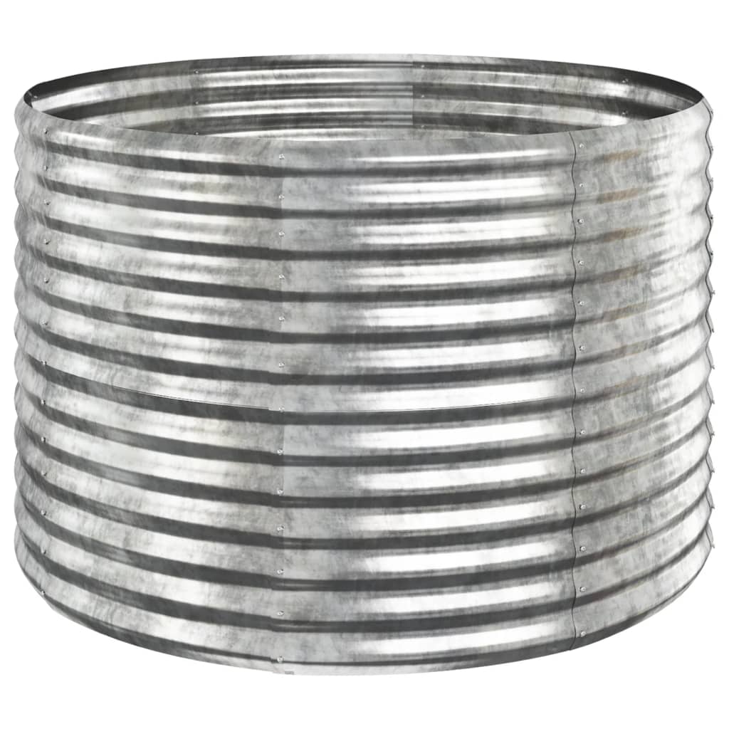 Vidaxl plantenbak 100x100x68 cm gegalvaniseerd staal zilverkleurig