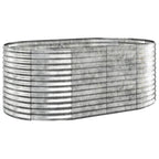 VidaXL Plantenbak 175x100x68 cm gepoedercoat staal zilverkleurig