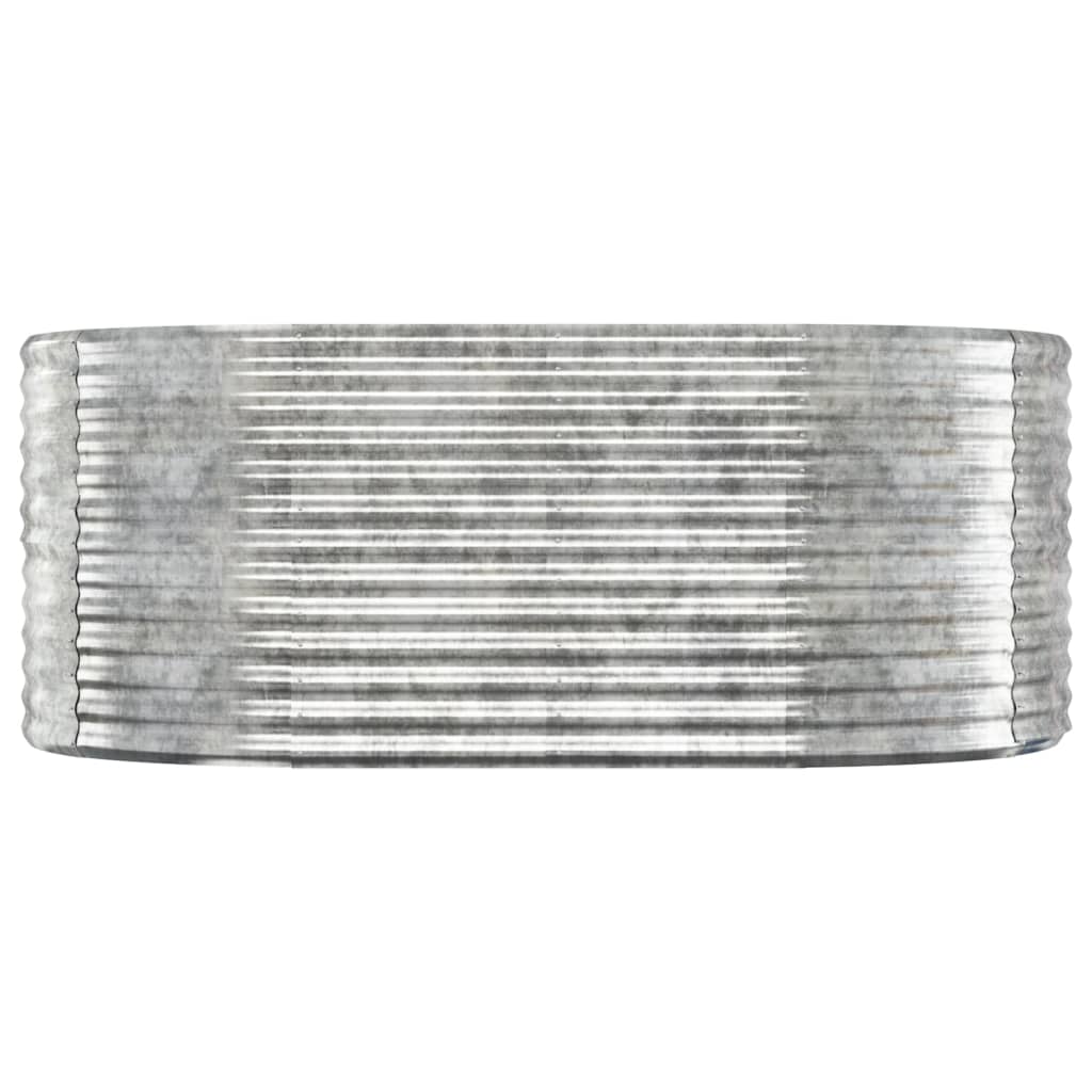 VidaXL Plantenbak 175x100x68 cm gepoedercoat staal zilverkleurig