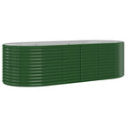 Vidaxl plantenbak 249x100x68 cm gegalvaniseerd staal groen
