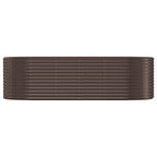 Vidaxl plantenbak 249x100x68 cm gegalvaniseerd staal bruin