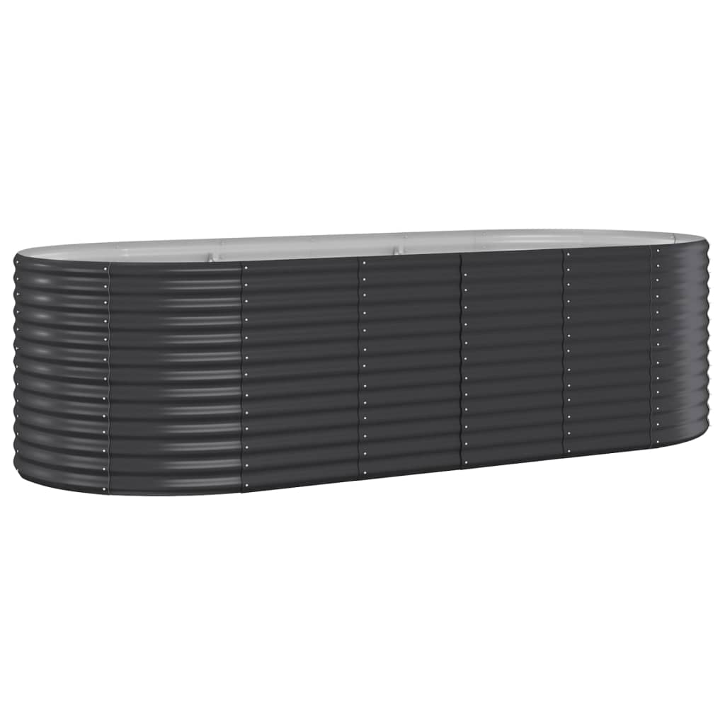 Vidaxl plantenbak 249x100x68 cm gegalvaniseerd staal antracietkleurig