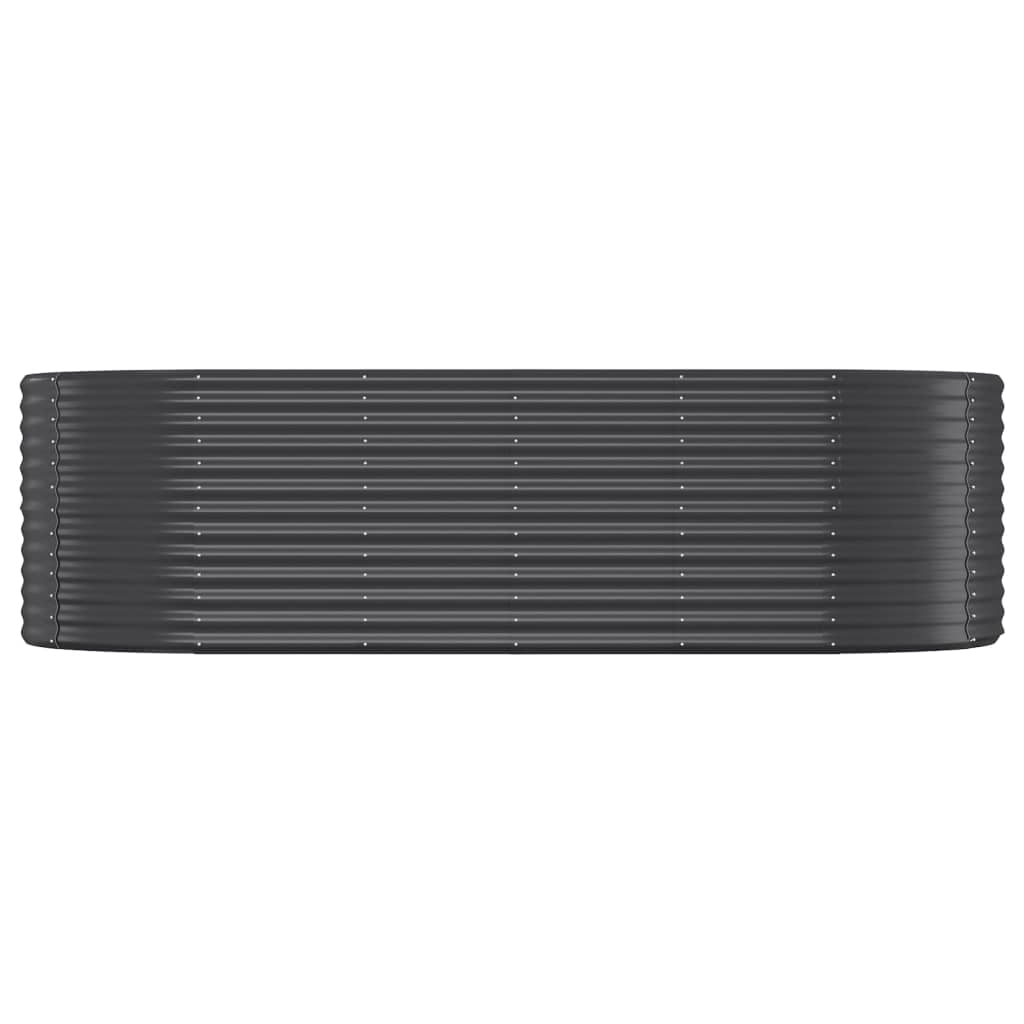 Vidaxl plantenbak 249x100x68 cm gegalvaniseerd staal antracietkleurig