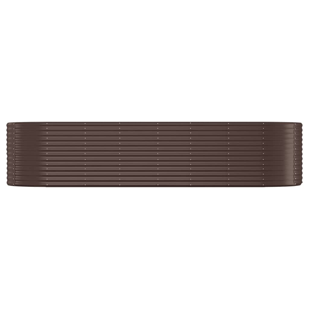 Vidaxl plantenbak 322x100x68 cm gegalvaniseerd staal bruin