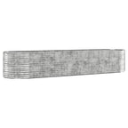 Vidaxl plantenbak 396x100x68 cm gegalvaniseerd staal zilverkleurig