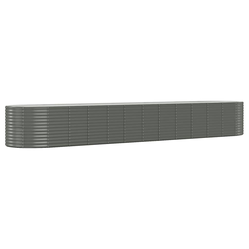 VidaXL Plantenbak 507x100x68 cm gepoedercoat staal grijs