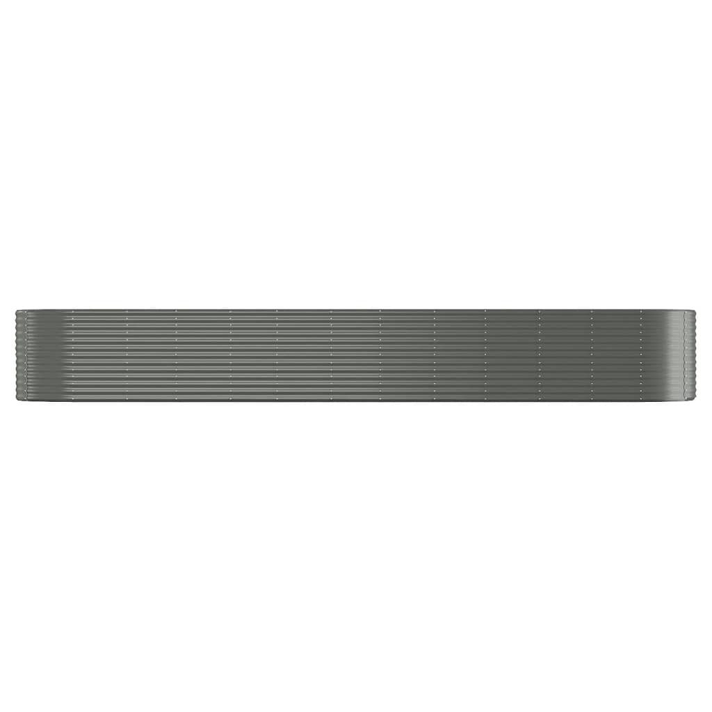 VidaXL Plantenbak 507x100x68 cm gepoedercoat staal grijs