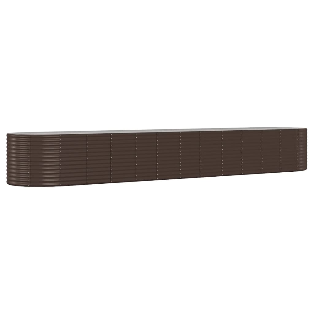 VidaXL Plantenbak 507x100x68 cm gepoedercoat staal bruin