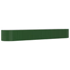 VidaXL Plantenbak 554x100x68 cm gepoedercoat staal groen