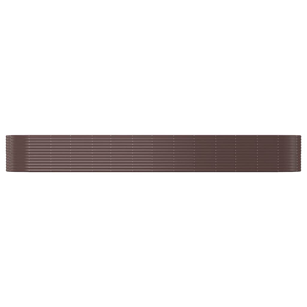 VidaXL Plantenbak 554x100x68 cm gepoedercoat staal bruin