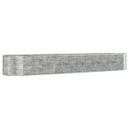VidaXL Plantenbak 554x100x68 cm gepoedercoat staal zilverkleurig