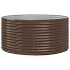 VidaXL Plantenbak 140x140x68 cm gepoedercoat staal bruin