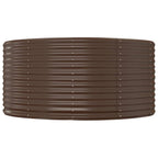 VidaXL Plantenbak 140x140x68 cm gepoedercoat staal bruin