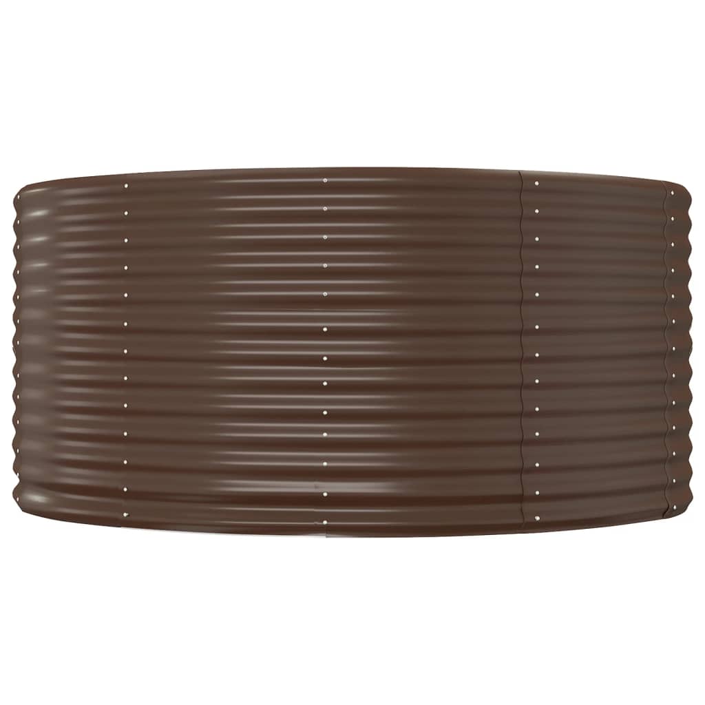 VidaXL Plantenbak 140x140x68 cm gepoedercoat staal bruin