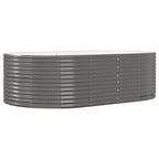 Vidaxl plantenbak 212x140x68 cm gegalvaniseerd staal grijs