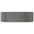 Vidaxl plantenbak 212x140x68 cm gegalvaniseerd staal grijs