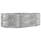 VidaXL Plantenbak 212x140x68 cm gepoedercoat staal zilverkleurig