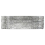 VidaXL Plantenbak 212x140x68 cm gepoedercoat staal zilverkleurig
