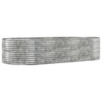 Vidaxl plantenbak 291x140x68 cm gegalvaniseerd staal zilverkleurig