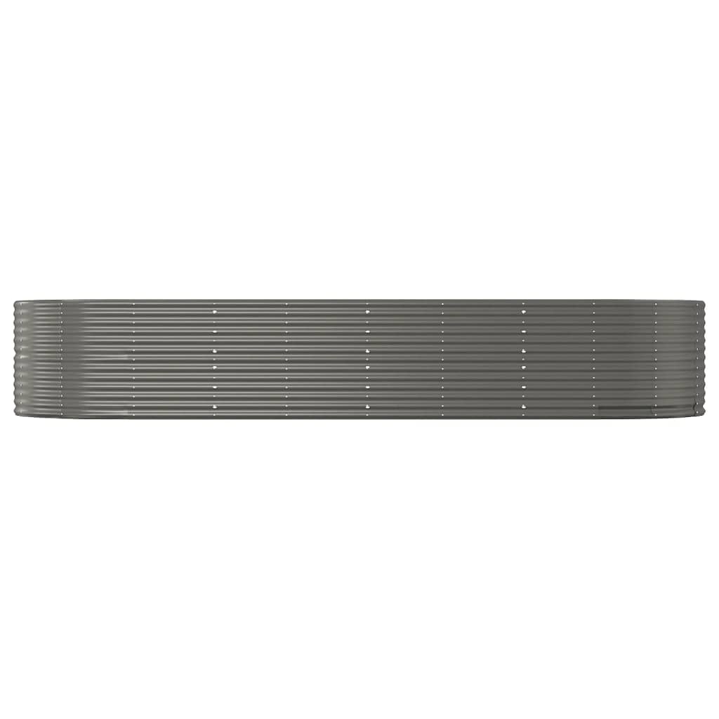 Vidaxl plantenbak 367x140x68 cm gegalvaniseerd staal grijs