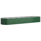 VidaXL Plantenbak 510x140x68 cm gepoedercoat staal groen