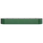VidaXL Plantenbak 510x140x68 cm gepoedercoat staal groen