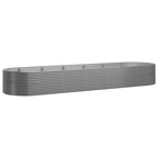 VidaXL Plantenbak 510x140x68 cm gepoedercoat staal grijs