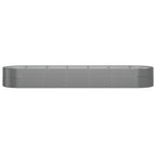 VidaXL Plantenbak 510x140x68 cm gepoedercoat staal grijs