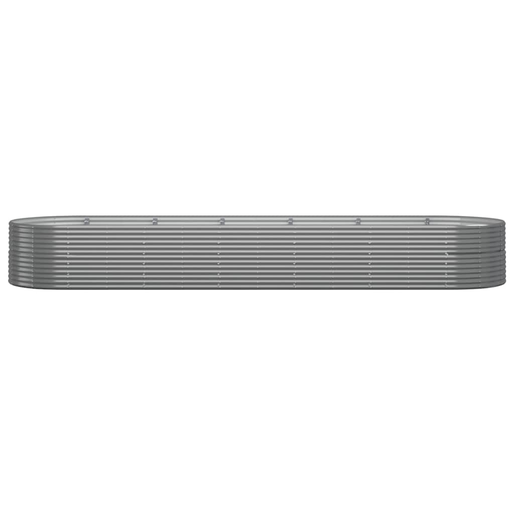 VidaXL Plantenbak 510x140x68 cm gepoedercoat staal grijs