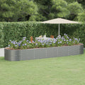 VidaXL Plantenbak 510x140x68 cm gepoedercoat staal grijs