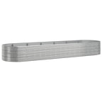 VidaXL Plantenbak 510x140x68 cm gepoedercoat staal zilverkleurig