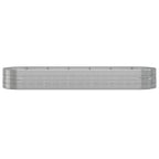 VidaXL Plantenbak 510x140x68 cm gepoedercoat staal zilverkleurig
