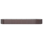 VidaXL Plantenbak 584x140x68 cm gepoedercoat staal bruin