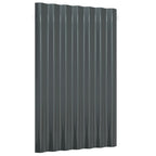 Vidaxl dakpanelen 36 st 60x36 cm gegalvaniseerd staal antracietkleurig