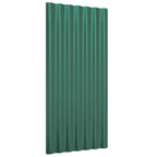 VidaXL Dakpanelen 36 st 80x36 cm gepoedercoat staal groen