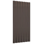 VidaXL Dakpanelen 36 st 80x36 cm gepoedercoat staal bruin