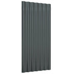Vidaxl dakpanelen 36 st 80x36 cm gepoedercoat staal antracietkleurig