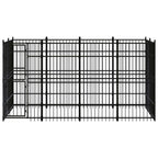 VidaXL Hondenkennel 7,37 m² staal