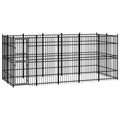 VidaXL Hondenkennel 9,22 m² staal